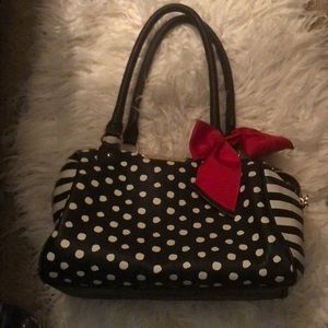 Betsy Johnson polka dot arm purse